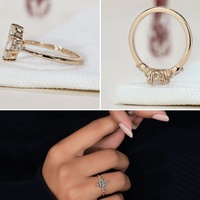 Bague de fiançailles en or massif 14K/18K avec diamant de laboratoire 2 carats taille marquise, grappe florale personnalisée et pierres latérales, certifiée IGI CVD/HPHT