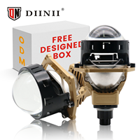 Lampe de projecteur Bi-LED 130W 50000lm 6500K+4000K avec ventilateur de refroidissement, mini projecteur laser H4, lentille de projecteur LED, phares LED, étanche IP67
