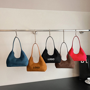 Nuova Borsa Casual alla Moda Stile Dumpling in Camoscio Versatile Retrò Grande Capacità <span class=keywords><strong>Chic</strong></span> Tracolla Singola per Donna - Product Image 1