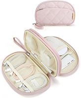 Organisateur de câbles de données à fermeture éclair grande capacité en EVA élégant, multifonctionnel et portable pour le rangement d'électronique numérique de voyage