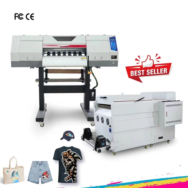 OCB A1 60CM 60 CM Multifunction DTF Tinta Impresora Dual I1600 Printhead White Ink Circulation Powder Shaking Oven Machine