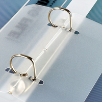 Archivadores de Oficina de Alta Calidad, Personalizados de Fábrica, Tamaño A4, 2 Anillos, Archivador de Aluminio con 2 Orificios, Carpeta de Escritorio
