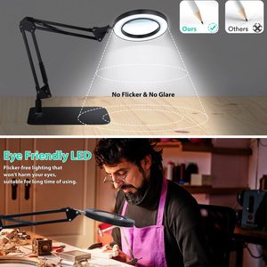 Lámpara <span class=keywords><strong>de</strong></span> Escritorio LED con Brazo Oscilante <span class=keywords><strong>de</strong></span> Metal Plegable, con Interruptor Táctil USB, Cuidado <span class=keywords><strong>de</strong></span> la Vista, Ecológica, con Soporte <span class=keywords><strong>de</strong></span> Abrazadera para Mesa <span class=keywords><strong>de</strong></span> Estudio o Estación <span class=keywords><strong>de</strong></span> Trabajo, Uso con Corriente Continua - Product Image 2