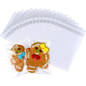 Cookie <b>Bags</b> 4x6 Inches 100 Pcs Self <b>Sealing</b> Clear Plastic Treat <b>Bags</b> For Gift Snack Birthday Party - Product Image 1