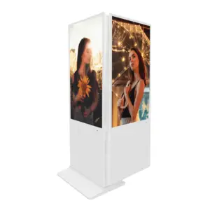 Vertical Indoor Dual LCD Smart Touch Screen Android 7.1 OS 4G Wifi Digital Signage and Displays Advertising Player