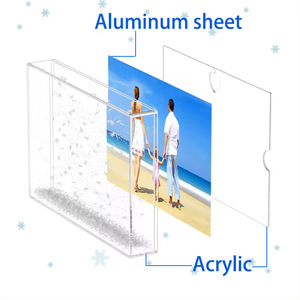 Blancs pour sublimation, cadres <span class=keywords><strong>photo</strong></span> boule de <span class=keywords><strong>neige</strong></span>, globe à <span class=keywords><strong>neige</strong></span> en plastique personnalisé avec insertion <span class=keywords><strong>photo</strong></span> - Product Image 2