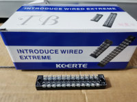 Bornier de connexion fixe TB-1504 15A 600V 4 voies double rangée CE RoHS à vis pour câblage de tableau électrique