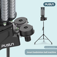 Máquina Lanzapelotas de Bádminton Inteligente Portátil PUSUN PB-6001 PRO Edición Profesional, para un Jugador, Velocidad Ajustable Automática, ABS