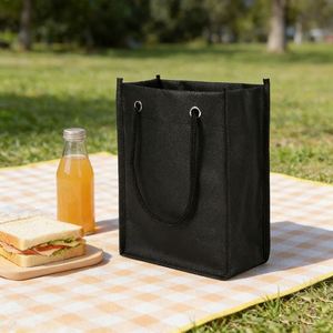 Sac de courses écologique en non-tissé avec poignée perforée, imprimé, sac à main avec logo - Product Image 1