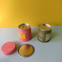 Boîtes en métal rondes de qualité alimentaire personnalisées en gros, scellées, vides, 30g 50g, boîte en étain pour café, poudre de matcha, emballage alimentaire