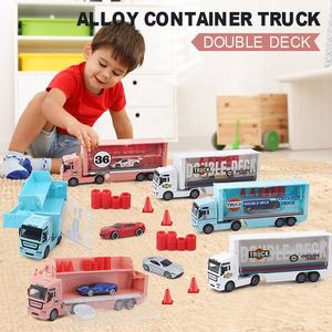 Dernier camion en alliage Jouet camion conteneur à roue libre Jouets avec inertie Voiture de <span class=keywords><strong>course</strong></span> en alliage pour enfant garçon - Product Image 1