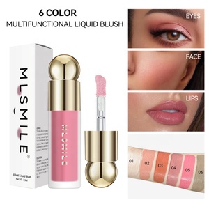 ลิปสติกเนื้อลิควิดอเนกประสงค์ 7.5 มล. กันน้ำ ใช้ได้ทั้งเป็นบลัชออน ไฮไลท์ธรรมชาติ  พร้อมส่วนผสมเคมี  ลิปกลอสแบบดินสอ  ใช้ได้หลากหลายสำหรับการแต่งหน้า - Product Image 2