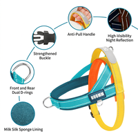 Harnais pour chien personnalisé, nouveau modèle, anti-traction, en nylon, réfléchissant, anti-étranglement, anti-explosion, sangle de poitrine, protection du cou