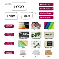 MOQ 100 PCS Dompet Kulit PU Berlogo Cetak Kustom dengan Ritsleting Unisex Kantong Uang Warna-warni untuk Penyimpanan Bank Tas Setoran Tunai