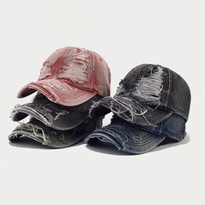 Gorra de béisbol de algodón lavado a la moda, estilo desgastado, de mezclilla, color liso, con forro de piel, para hombre y mujer, gorra de papá desgastada - Product Image 1