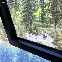 Ventanas Pivotantes Centrales de Aluminio Eléctricas Insonorizadas Minimalistas para Villa, Precio de Mayoreo de Fábrica Wazzor