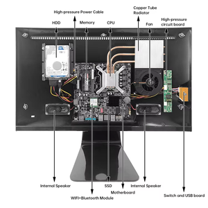 27インチオールインワンデスクトップPC Core I7/i5/i3 9500ゲームコンピュータLCDディスプレイ付き - Product Image 6