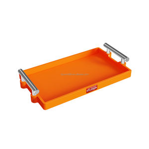 ホットセール！エコフレンドリーな定番スクエア型精密シリコン製トレイ、多機能デザインハンドル付きで毎日のバスルーム収納に。 - Product Image 4