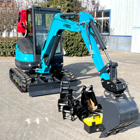 EPA Engine Mini Excavator 3.5 Ton Crawler Digger 1 Ton Mini Bagger Free Shipping Farm Used China Factory Price for Sale