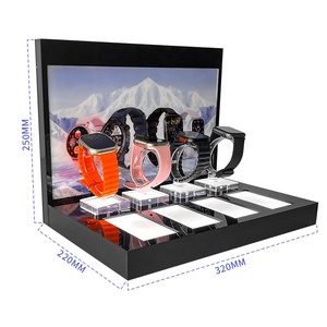 <strong>Customized</strong> Acrylic 3C Watch <strong>Display</strong> Rack <strong>Countertop</strong> Mobile Phone Smart Watch Desktop with LED PMMA <strong>Display</strong> Stand - Product Image 6