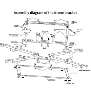 Kit de châssis de drone de type X en fibre de carbone V2, 539 mm, pour multicoptère RC Freestyle longue distance - Product Image 5