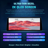 Écran QLED 12,3 pouces à bordure ultra-fine 2400x900 Android 14 pour BMW X3 F25 X4 F26 avec CarPlay sans fil, navigation GPS automatique 4G