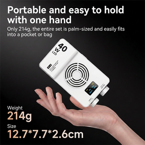 Mini Luce LED Portatile da 40W ad Alta Luminosità Ricaricabile con Attacco Hot Shoe per Vlog e Streaming <span class=keywords><strong>Live</strong></span> - Product Image 3