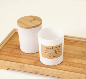 Bán Buôn Tùy Chỉnh Sang Trọng Rõ Ràng Frosted Thủy Tinh Rỗng Nến Lọ Với Gỗ <span class=keywords><strong>Cap</strong></span> Cho Giáng Sinh Nến Làm - Product Image 2