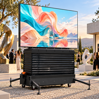 Écran LED mobile extérieur sur remorque, affichage LED sur remorque à roues pour la location publicitaire