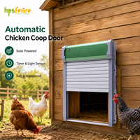 Ouvre-porte automatique durable pour poulailler avec minuterie, alimenté par batterie, écran LCD, en aluminium léger et résistant HPSFENCE AD007