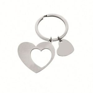 Colgante para Parejas 2026, Grabado Láser con Logotipo, Nombre, Foto, Personalizable, Llavero de Acero Inoxidable en Forma de Corazón - Product Image 5