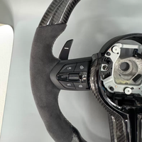 Volant de voiture en fibre de carbone véritable pour BMW F10 F11 F15 F18 F20 F23 F25 F30 F32 F35 F40 F80 E84 E87 E90 E92 E93 - Accessoires automobiles