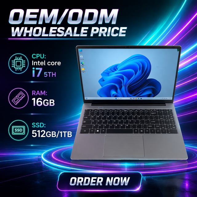15.6 Inch Laptop PC With Core I7 5500 16GB RAM 1TB SSD Intel I7 Processor Windows 11 PRO Operating System US & UK Plugs