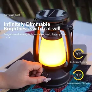 <span class=keywords><strong>Lanterne</strong></span> <span class=keywords><strong>Vintage</strong></span> LED de Camping, Lampe Suspendue d'Extérieur à Flamme Scintillante, Lanternes Rétro - Product Image 1