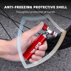Pompe à CO2 ESLNF pour vélo, adaptateur Schrader Presta, gonfleur de pneus en aluminium, mini pompe pour VTT - Product Image 5
