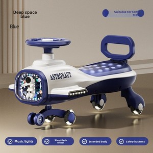 Jouet pour tout-petit, trotteur pour bébé, voiture à bascule à quatre roues en plastique, dessin animé, anti-retournement, avec musique, roues lumineuses, pour les enfants de 2 à 5 ans - Product Image 2