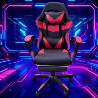 Chaise de bureau industrielle pivotante en cuir PU noir/doré à dossier haut avec fonction massage, idéale pour le gaming et le cockpit, livraison gratuite