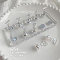 Présentoir magnétique pour faux ongles en acrylique 3D double rangée effet aurore transparent – Support de présentation pour ongles