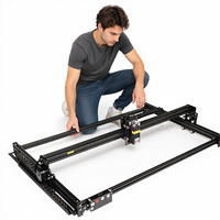 Machine de gravure à diodes 20W/50W, petite et grand format, pour découpe de métal, acier inoxydable et bois sur bureau