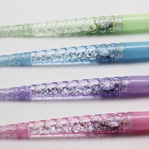 Nouveauté de vente chaude stylo à bille en plastique Kawaii en forme de sirène créative avec injection de paillettes argentées pour le bureau de l'école promotionnel - Product Image 6