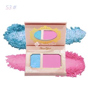SheenEffect Custom Logo Cosmetics Pan Pink Contour Blush Pressed Powder Vegan <strong>Makeup</strong> Maquillaje Private Label Blush Palette - Product Image 4