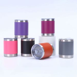 Mug de voyage isotherme sous vide à double paroi en acier inoxydable 10 oz, avec logo personnalisé et revêtement en poudre, style classique - Product Image 2