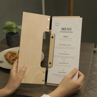 Porte-menu en bois de qualité supérieure pour bar à vin, élégant, en contreplaqué, pour restaurant