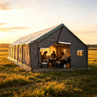 Tente de réception commerciale robuste 5m x 15m, structure en acier galvanisé, imperméable, 4 saisons, tente de glamping safari extérieure