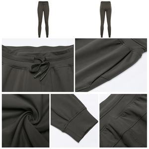 กางเกงวอร์มสำหรับเล่นกีฬาโยคะมีกระเป๋าด้านข้างมีเชือกรูดกางเกงวิ่งออกกำลังกายแบบสลิมฟิตของผู้หญิงกางเกงวิ่งทำจากไนลอน - Product Image 3