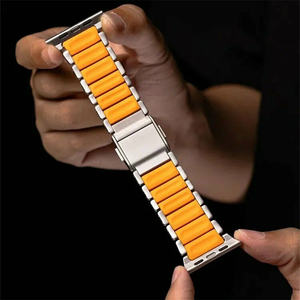 Correa <span class=keywords><strong>de</strong></span> Aleación <span class=keywords><strong>de</strong></span> Goma para <span class=keywords><strong>Apple</strong></span> <span class=keywords><strong>Watch</strong></span> Band Ultra 49mm 46mm 42mm, Correa <span class=keywords><strong>de</strong></span> Metal con Cierre Magnético para Hombre y Mujer - Product Image 5