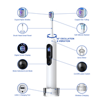 Relish Vibrosonic Cepillo de dientes Pantalla LCD Doble acción Cepillo de dientes eléctrico sónico Juego de cepillos de dientes inteligentes Viaje