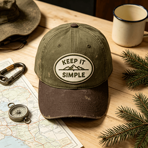 Mountain Peak Trail Hiker Summit Explore Nature Wilderness Wandering Soul Gorra estilo papá vintage desgastada - Product Image 1