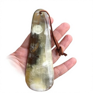 จี้พู่ห้อยทำมือรูปทรงธรรมชาติจากเขาควาย ขัดเงา เป็นมิตรกับสิ่งแวดล้อม สไตล์โมเดิร์นโบราณ ตกแต่งบ้าน - Product Image 4