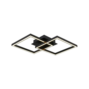 <span class=keywords><strong>Eurofresh</strong></span> - Lámpara de Techo Moderna de Superficie con Pantalla de Opal LED de Plástico, Cuerpo Negro, 20W, 3000K, Control por Interruptor, ¡Gran Oferta! - Product Image 1